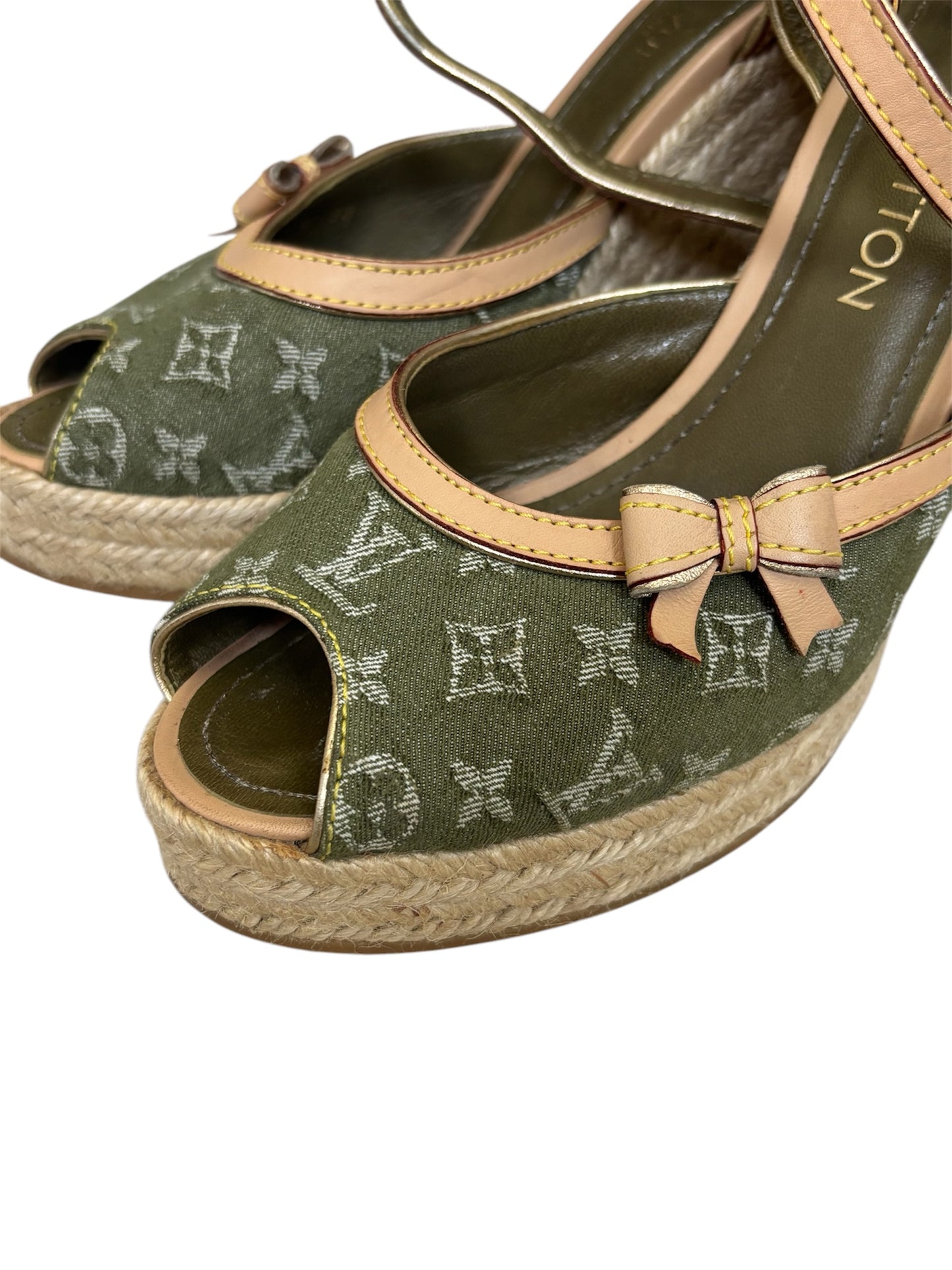 Denim Louis Vuitton Wedges