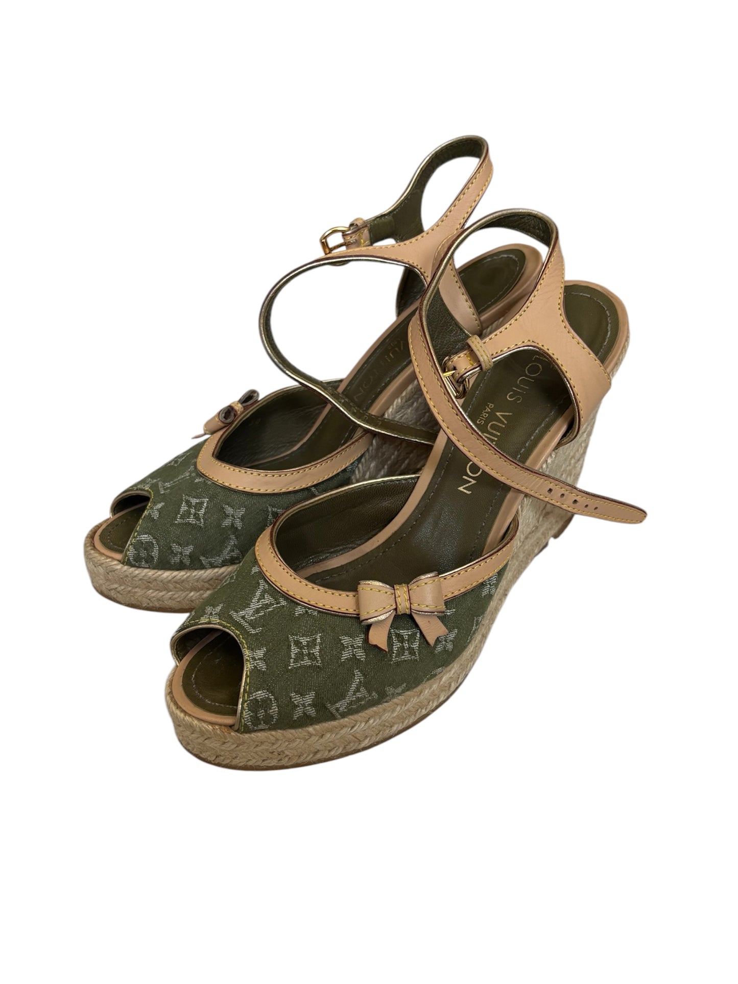 Denim Louis Vuitton Wedges