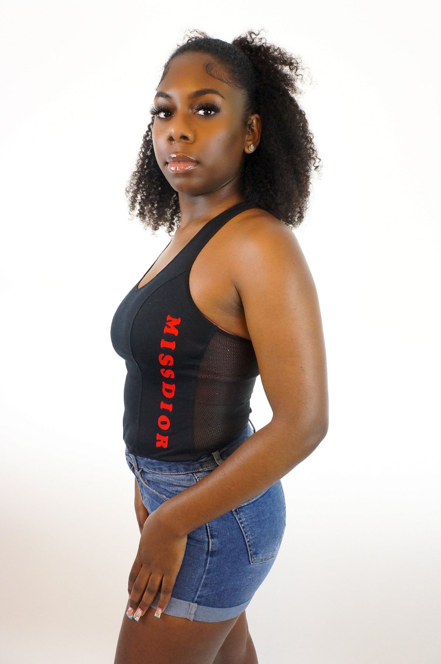 MISS DIOR Mesh Tank Top