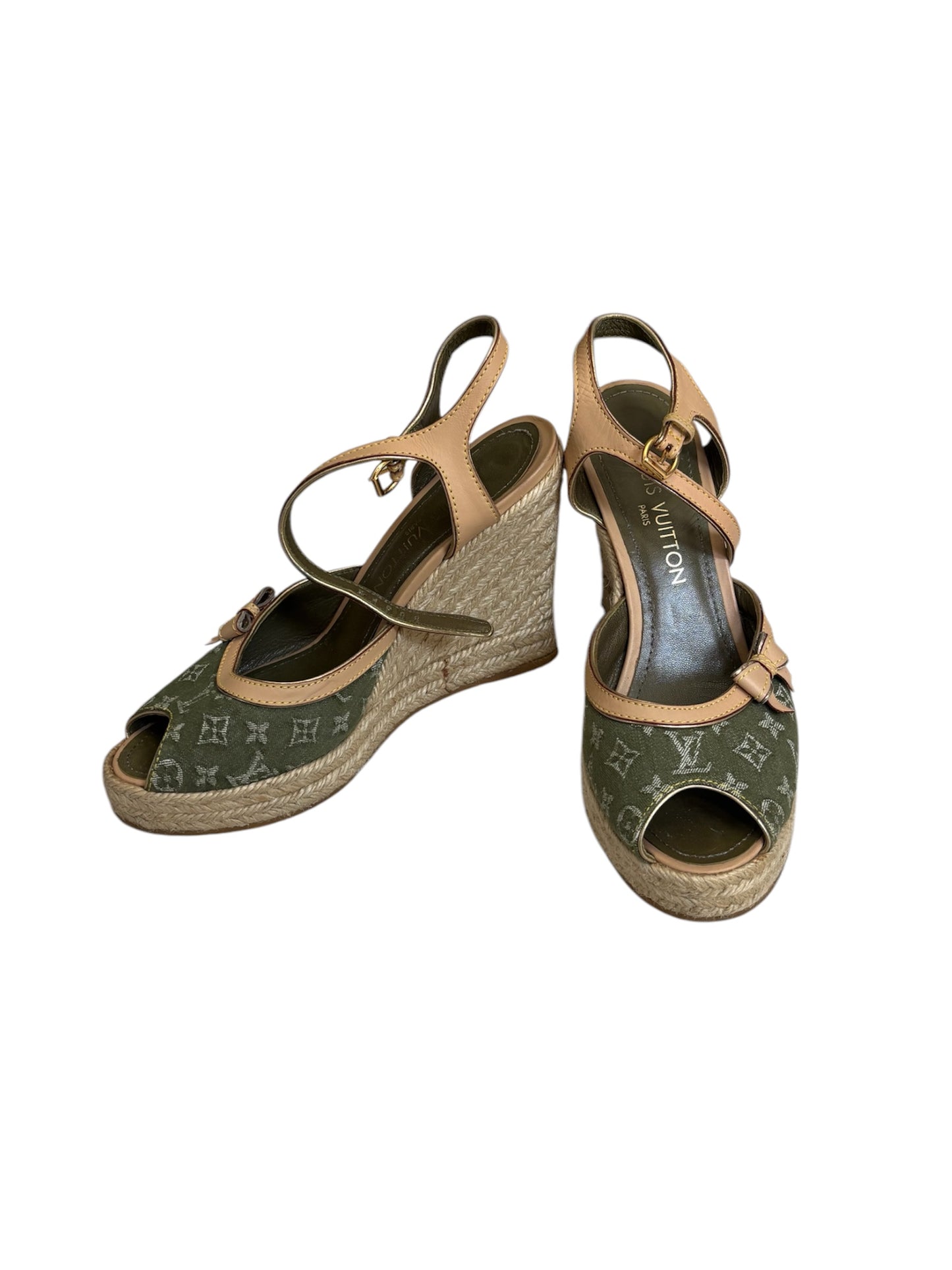 Denim Louis Vuitton Wedges