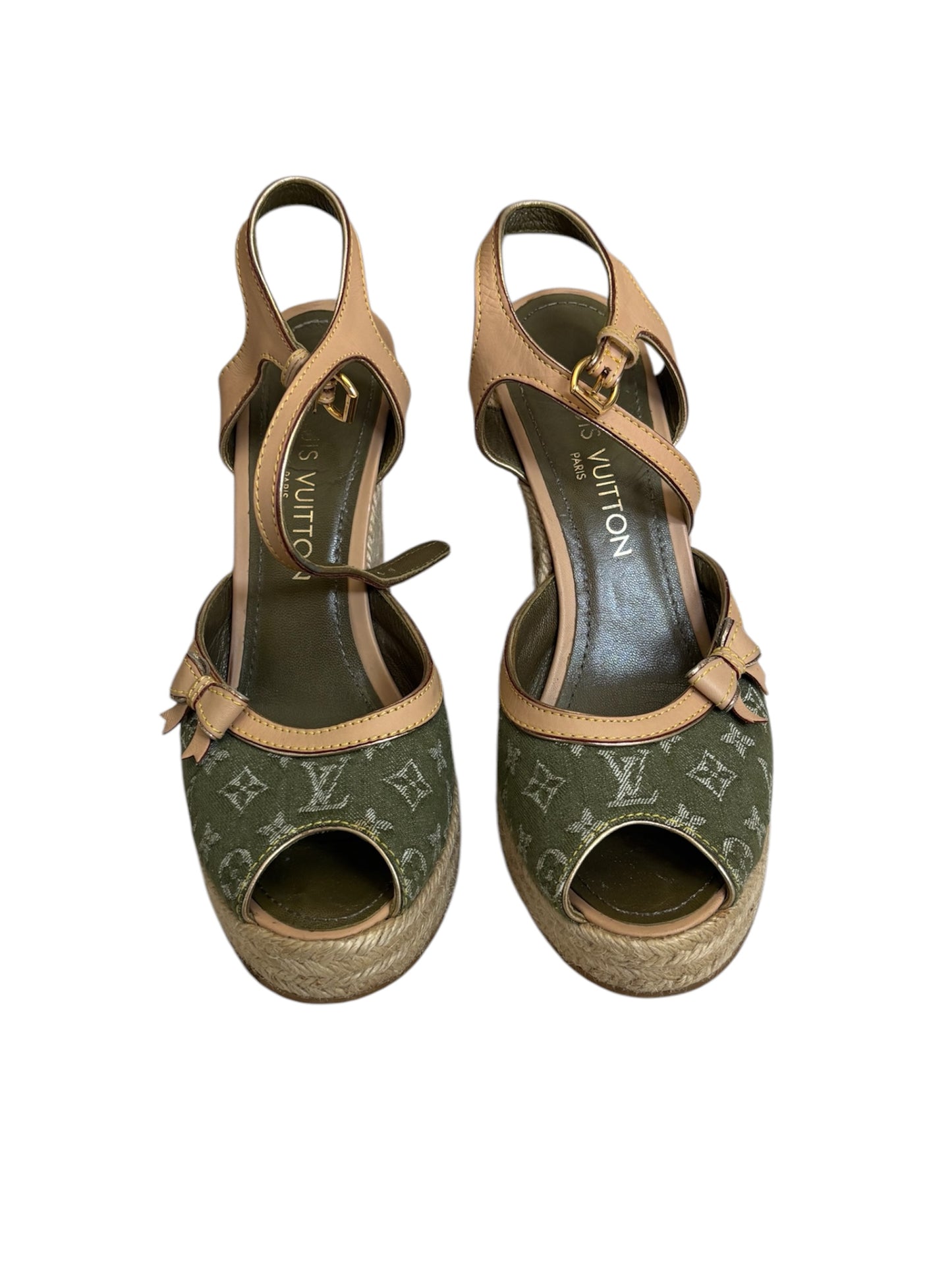Denim Louis Vuitton Wedges