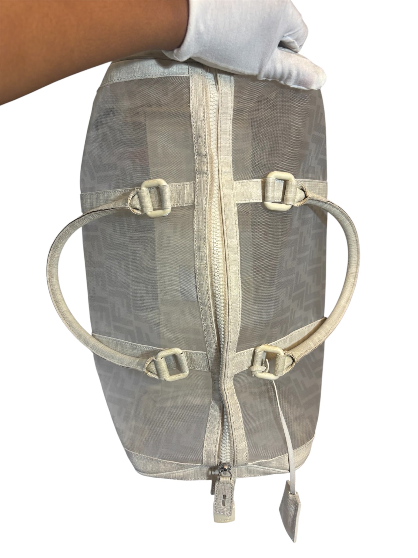 Fendi Mesh Bauletto Boston Bag GM