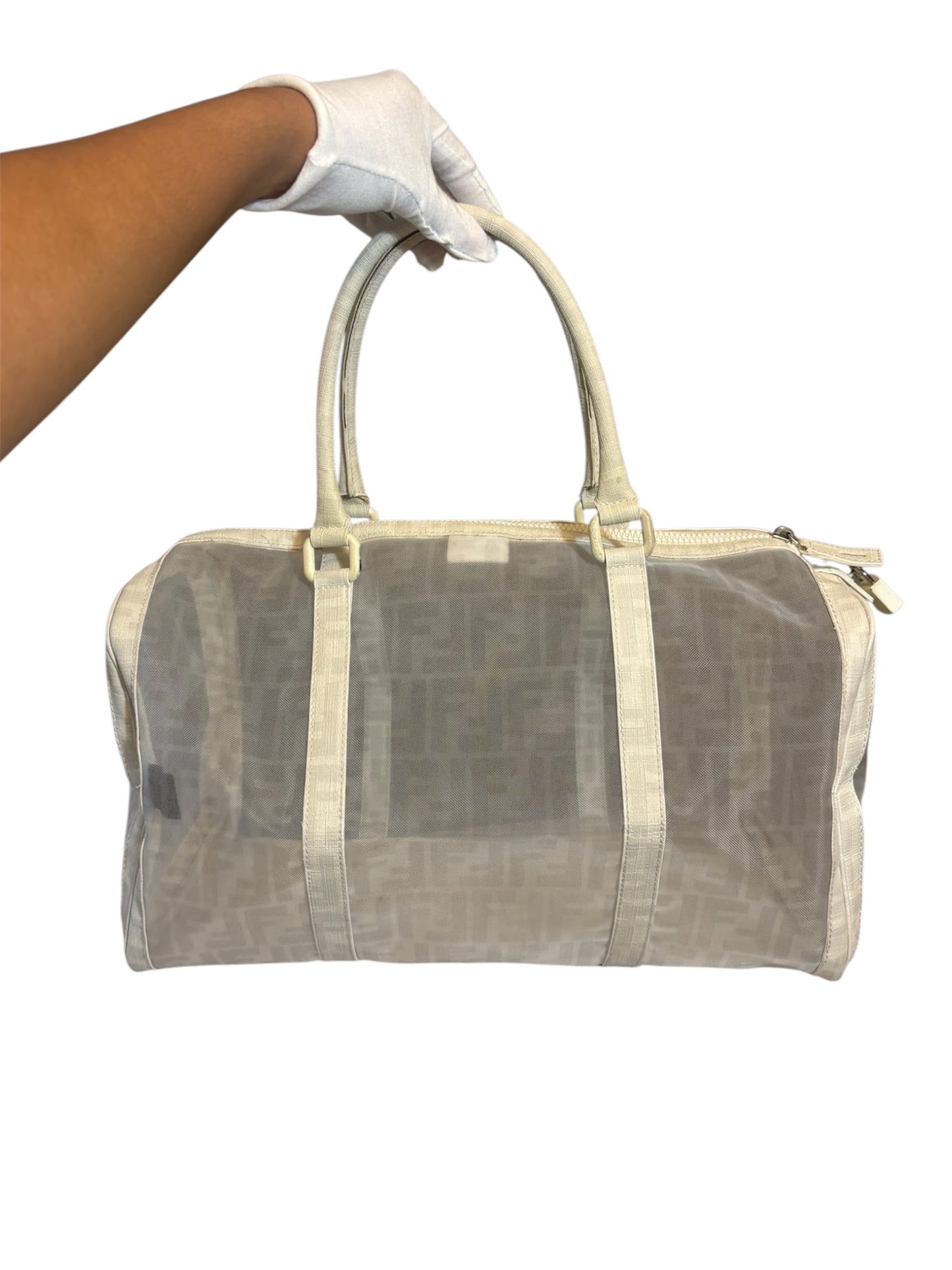 Fendi Mesh Bauletto Boston Bag GM