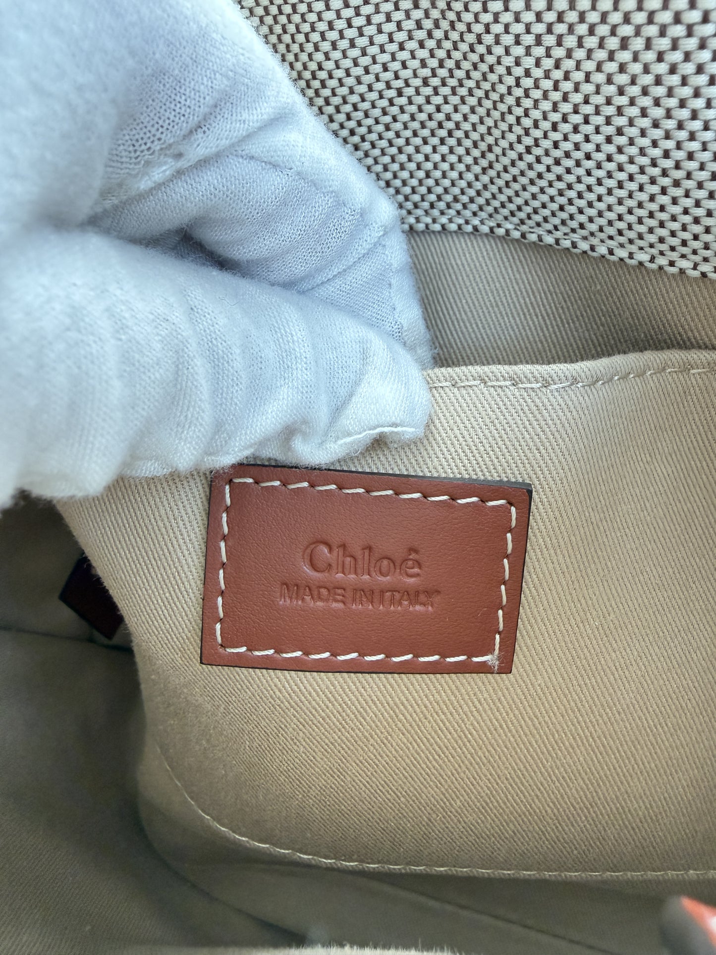 2021 Chloé Woody Small Logo Tote
