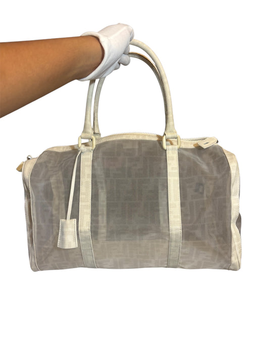 Fendi Mesh Bauletto Boston Bag GM