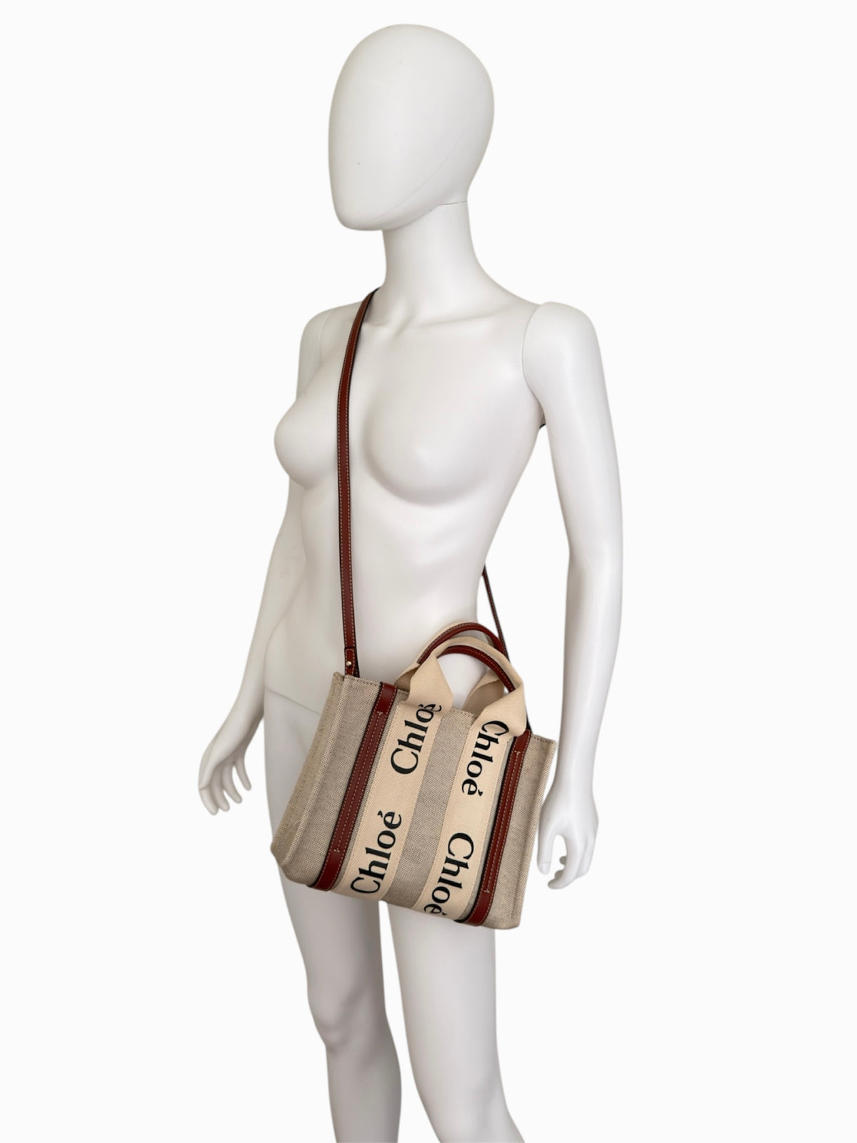 2021 Chloé Woody Small Logo Tote