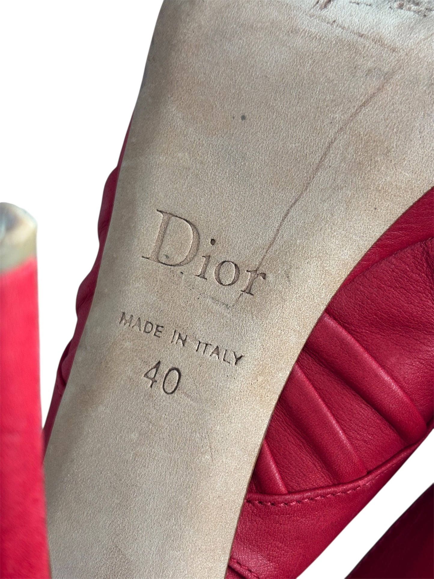 Christian Dior Leather Charm Slingbacks
