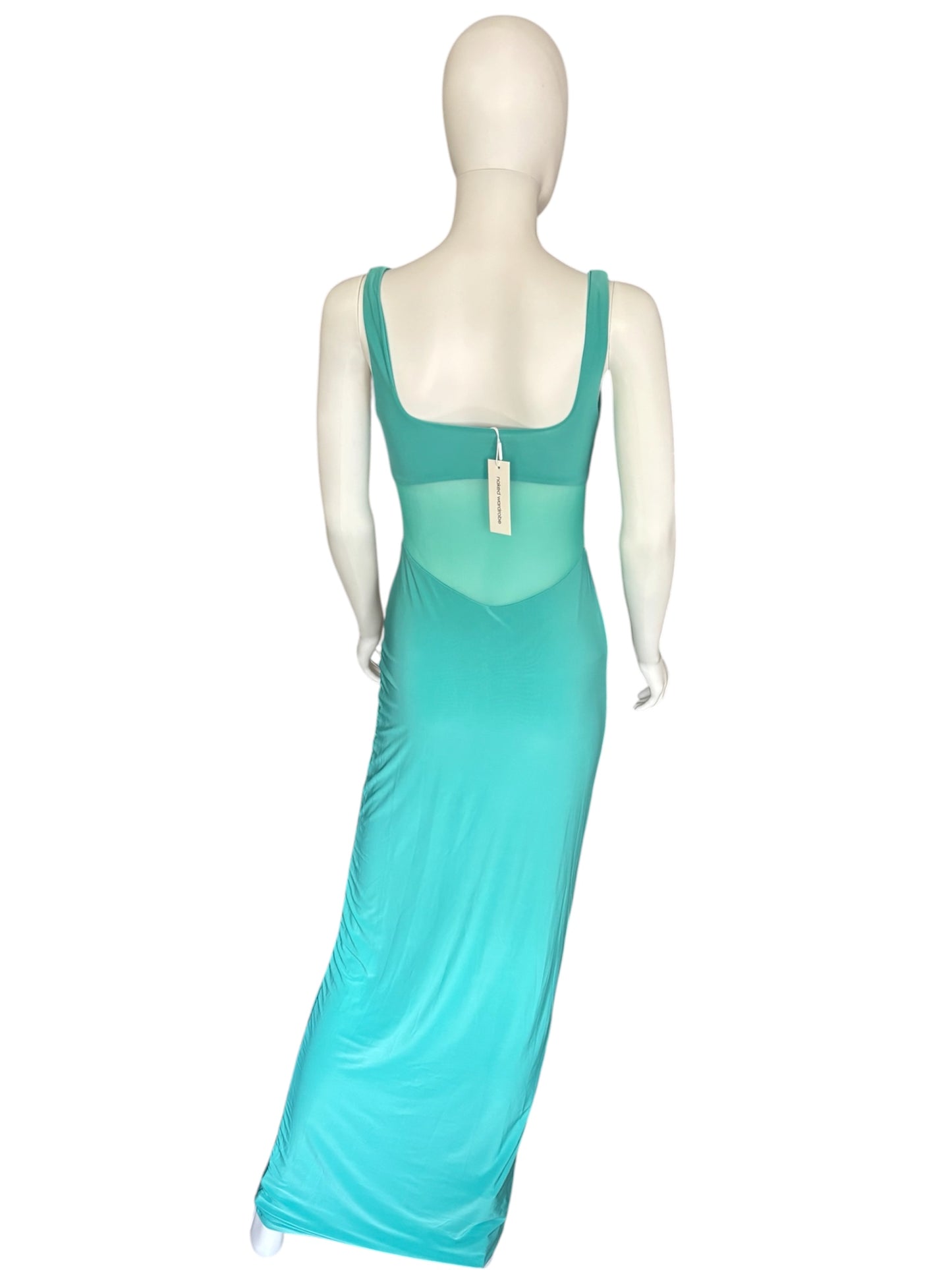 Naked Wardrobe Mesh Contrast Dress