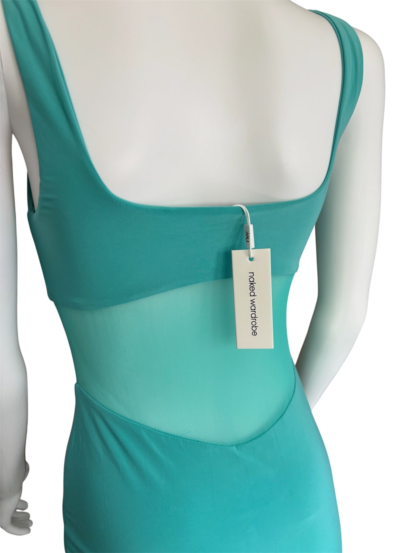 Naked Wardrobe Mesh Contrast Dress